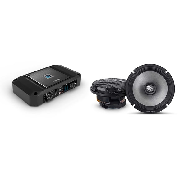 Alpine R2 4 Channel Amp & R2-S65 6.5" Audio Upgrade Bundle