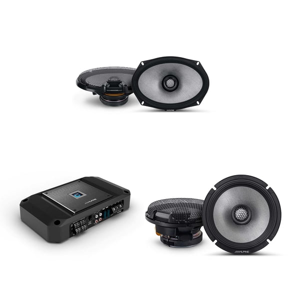 Alpine R2 4 Channel Amp & R2-S65 6.5" & R2-S69 Audio Upgrade Bundle