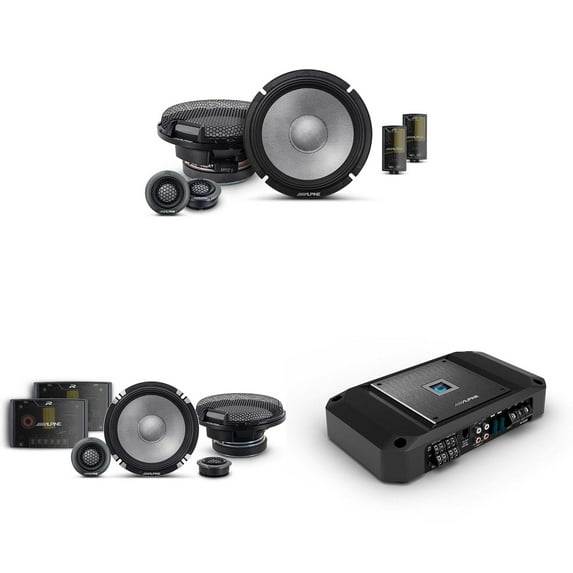 Alpine R2 4 Channel Amp & R2-S652 2 Way 6.5" & R2-S65C Audio Upgrade Bundle