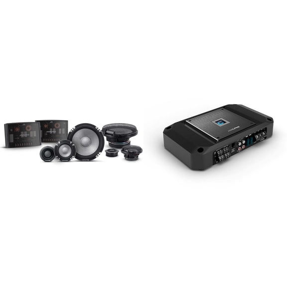 Alpine R2 4 Channel Amp & R2-S653 6.5" 3 Way Audio Upgrade Bundle