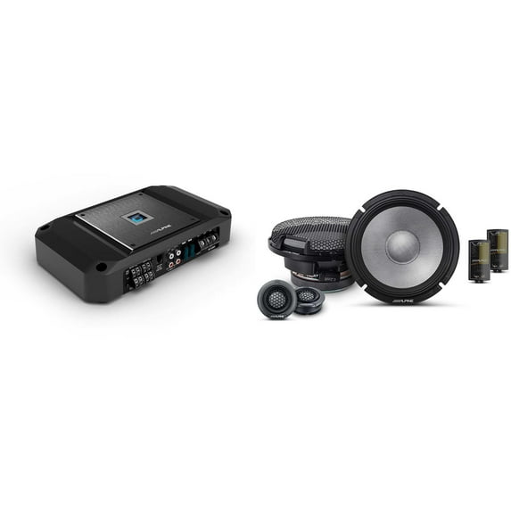 Alpine R2 4 Channel Amp & R2-S65C 6.5" Audio Upgrade Bundle