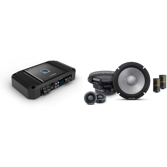 Alpine R2 4 Channel Amp & R2-S65C 6.5" Audio Upgrade Bundle