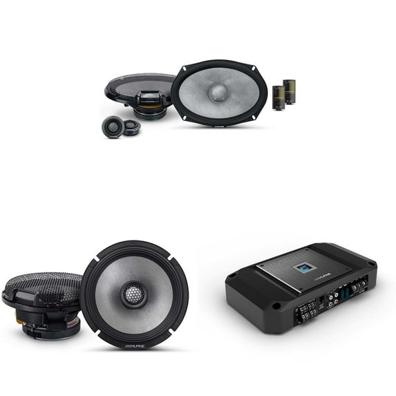 Alpine R2 4 Channel Amp & R2-S69C 6x9" & R2-S65 Audio Upgrade Bundle
