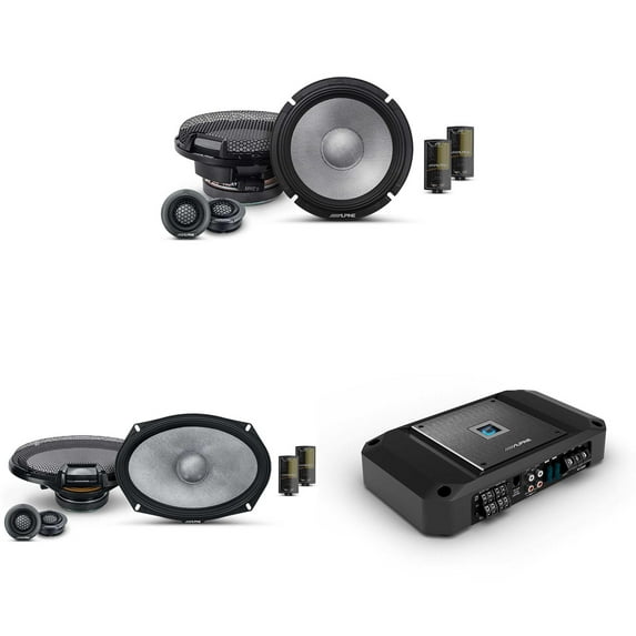 Alpine R2 4 Channel Amp & R2-S69C 6x9" & R2-S65C Audio Upgrade Bundle