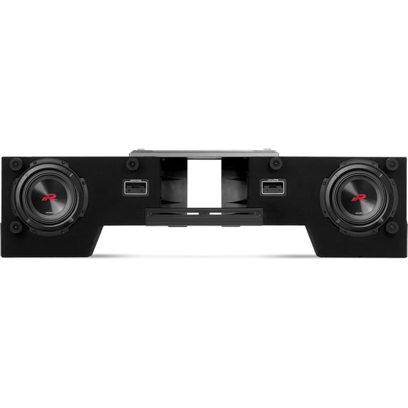 Alpine R2-DB8V-TRK Halo Series 8" ported dual subwoofer enclosure with two 8" R2-Series subwoofers