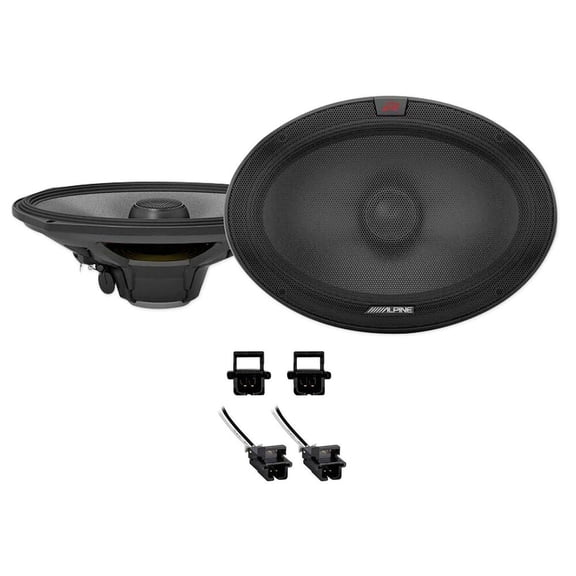 Alpine R2-S69 Rear 600 Watt 6x9" Speaker + Harness Fit 1997-2003 Chevrolet Chevy Malibu