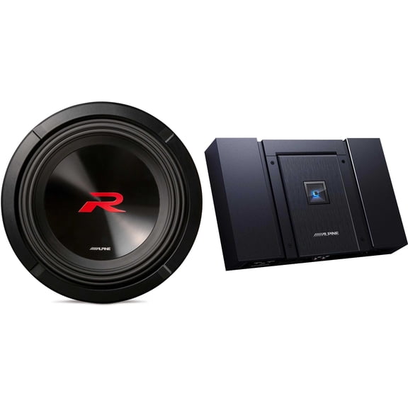 Alpine R2-W10D2 10" R-Series Sub w/ HDA-M80 Mono Amp Bundle