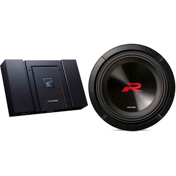 Alpine R2-W10D4 10" R-Series Sub w/ HDA-M80 Mono Amp Bundle