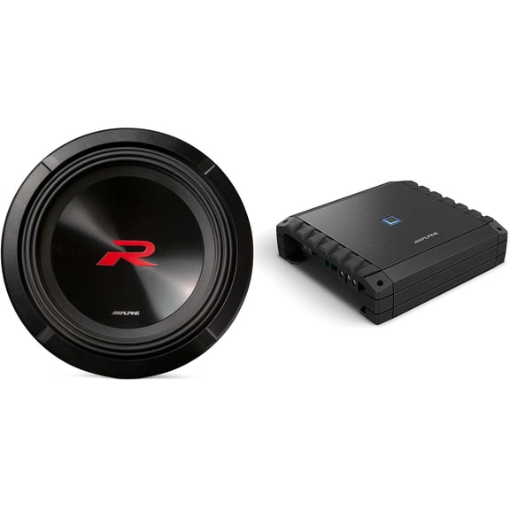 Alpine R2-W12D4 12" R-Series Sub w/ S2-A60M Mono Amp Bundle