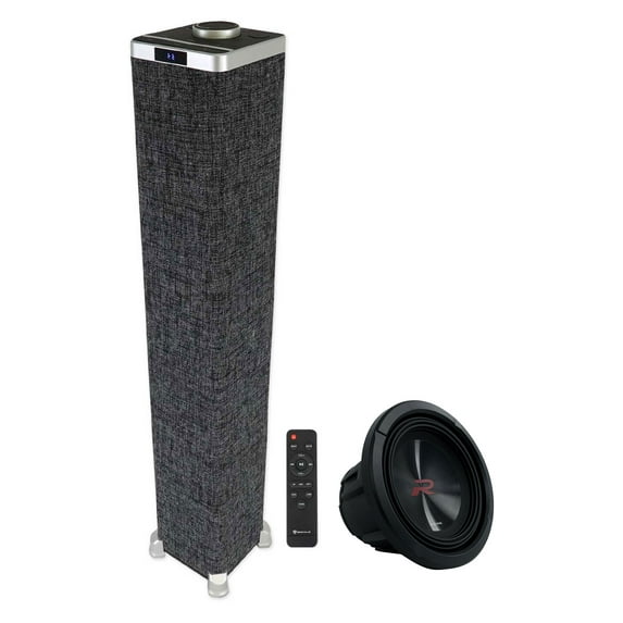 Alpine R2-W8D2 8” 350 Watt RMS Subwoofer Car Audio Sub+All-In-One Tower Speaker