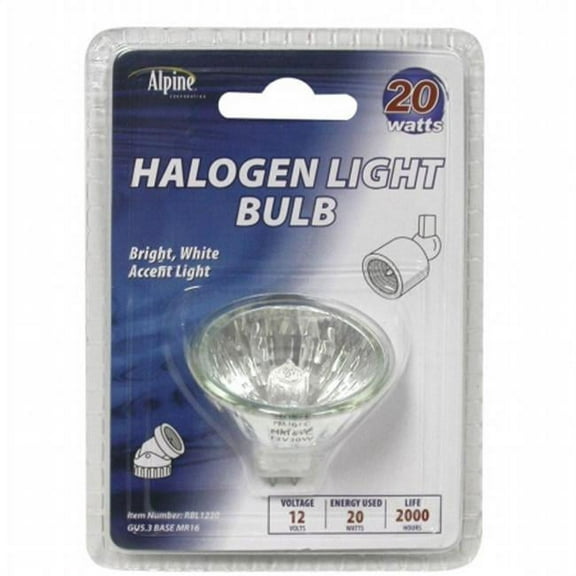 Alpine RBL1220 Halogen Replacement Bulb-Watt5.3 Base MR16 Pack of 12