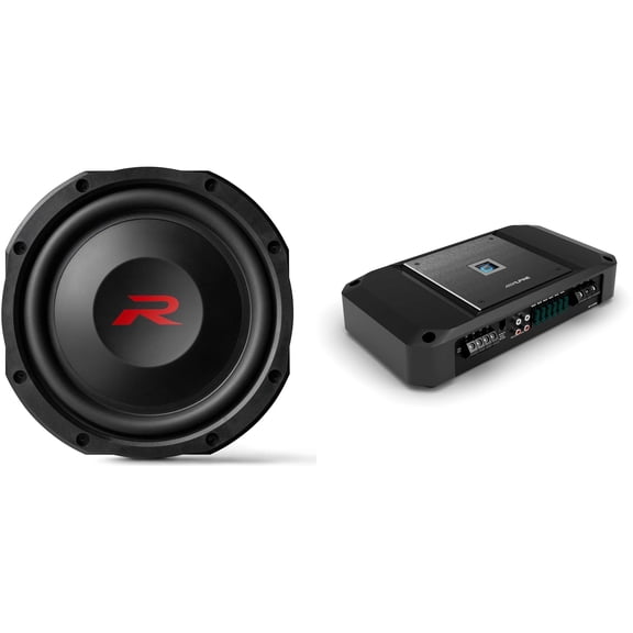 Alpine RS-W10D2 10" Shallow R-Series Sub w/ R2-A150M Mono Amp Bundle