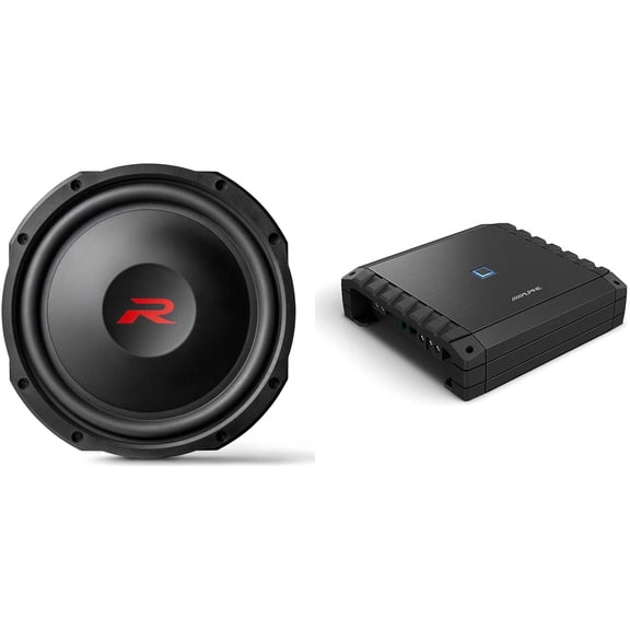 Alpine RS-W12D2 12" Shallow R-Series Sub w/ S2-A60M Mono Amp Bundle