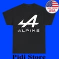 Alpine Racing Car Men's Black TShirt Size S to 3XL