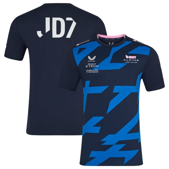 Men's Castore Jack Doohan Navy Alpine 2025 Team Wear Driver T-Shirt