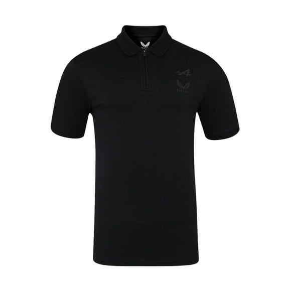 Alpine Racing F1 Dual Brand Polo Shirt - Caviar Black