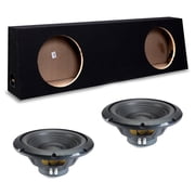 Alpine Regular Standard Cab Truck Sealed Dual 12" W12S4 Loaded Subwoofer Sub Box Enclosure 500W RMS 4 Ohm