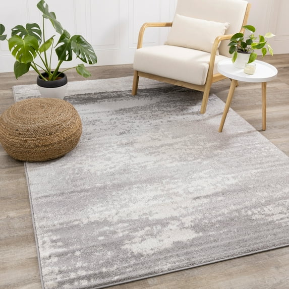Alpine Rug Co. Flynn Collection - Grey Distressed Rug 7'10" x 10'6" 8' x 10' Living Room,Bedroom