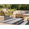 thumbnail image 1 of Alpine Rug Co. Jackson Collection - Grey/ Black Striped Indoor/Outdoor Rug 6'7" x 9'6", 1 of 5