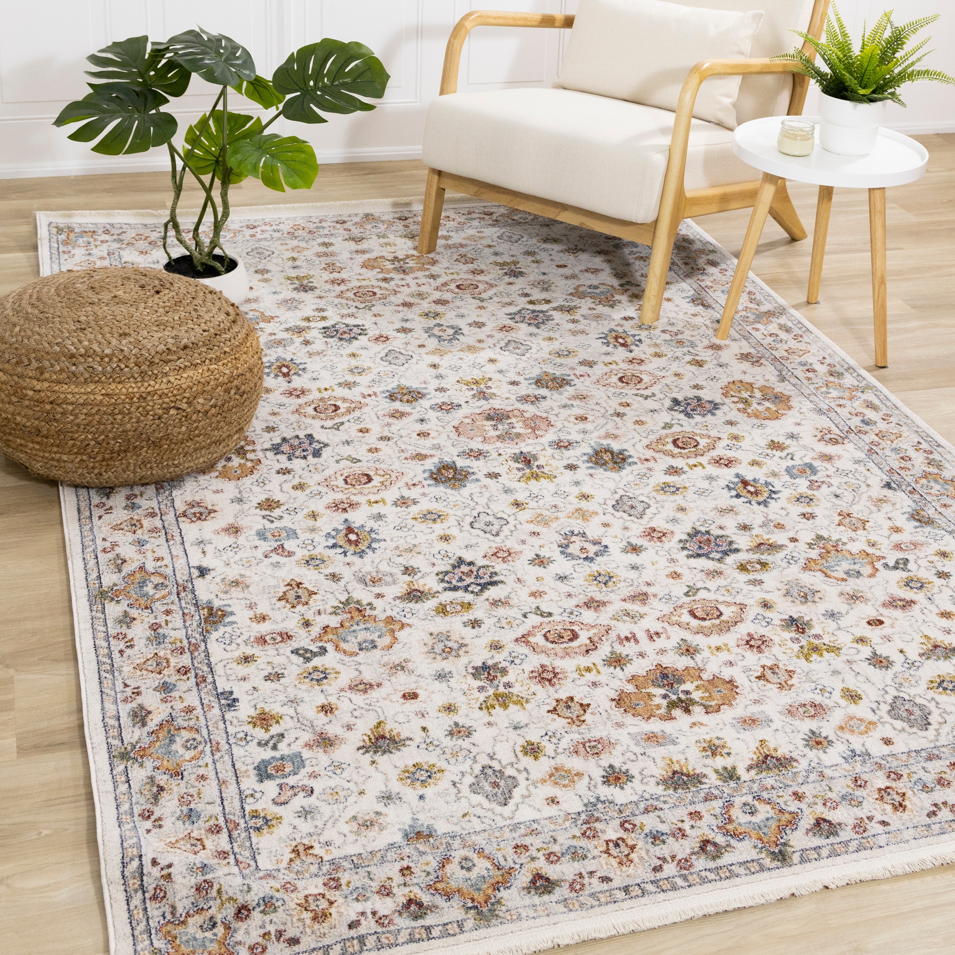 Alpine Rug Co. Olivia Collection - Cream/Gold/Red Intricate Classic ...
