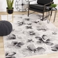 thumbnail image 1 of Northside Decor White Grey Neutral Flowers Frieze Area Rug 7'10" x 10'6", 1 of 5