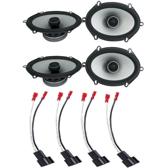 Alpine S 5x7 Front+Rear Speaker Replacement For 1999-2004 Ford F-250/350/450/550