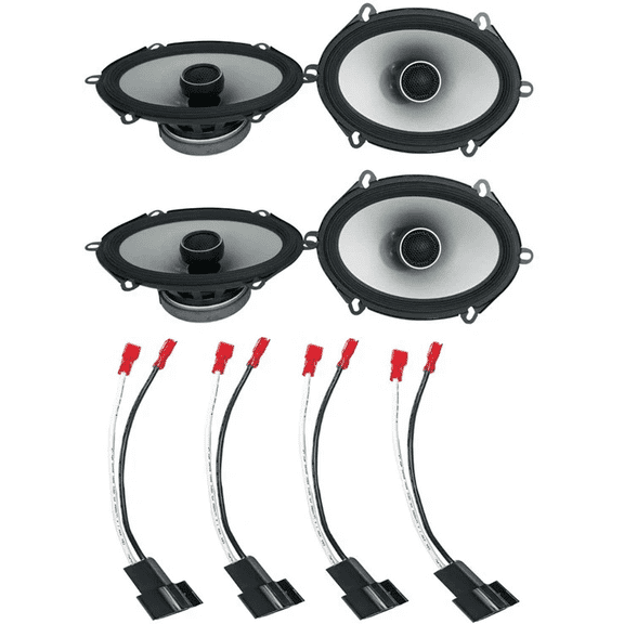 Alpine S 5x7 Front+Rear Speaker Replacement Kit For 05-07 Ford F-250/350/450/550
