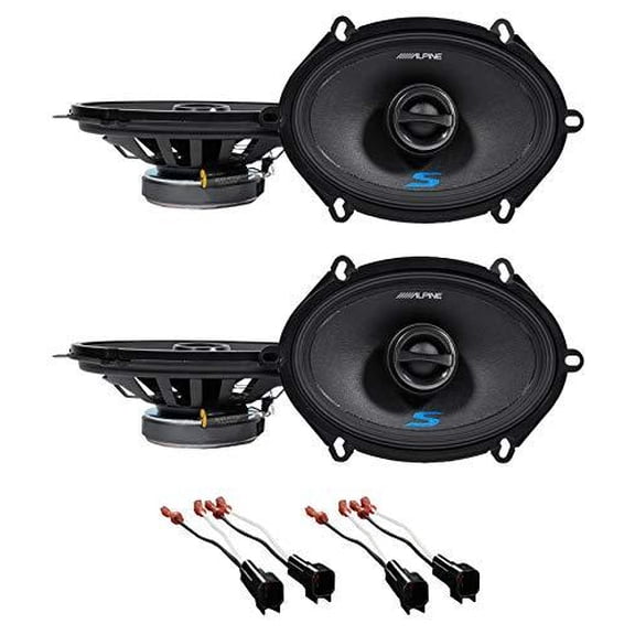 Alpine S 5x7" Front+Rear Speaker Replacement Kit For 2007-2008 Ford F-150