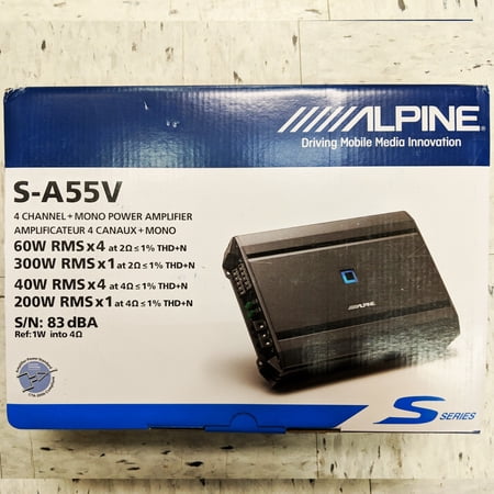 New Alpine S-A55V S-Series Class D 5-Channel Amplifier