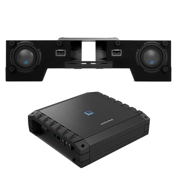 Alpine S-DB8V-TRK Dual 8 Halo S-Series Preloaded Truck Subwoofer Enclosure with ProLink w/ S2-A60M Amp Bundle
