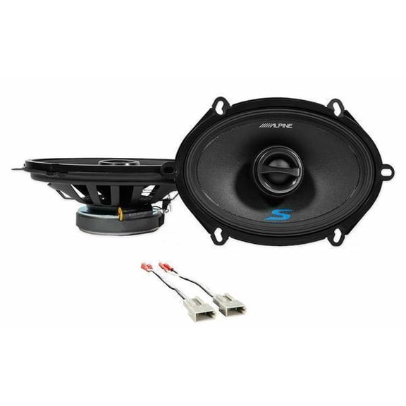Alpine S-S57 5x7" Front Factory Speaker Replacement Kit + Harness For 99-03 Ford F-150