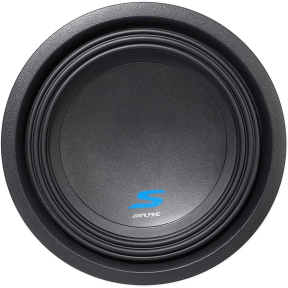Alpine S-W10D4 Car Subwoofer 1800W Max, 600W RMS 10" S-Series Dual 4 Ohm Car Subwoofer