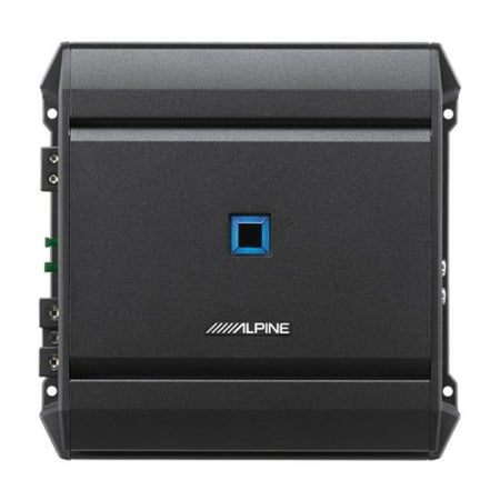 Alpine - S-Series Class D Mono Amplifier with Variable Crossovers - Black