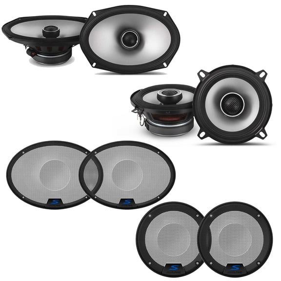 Alpine S2 S-Series 6x9" & 5.25" Coaxial Bundle w/ (2) KTE S-Series Speaker Grill