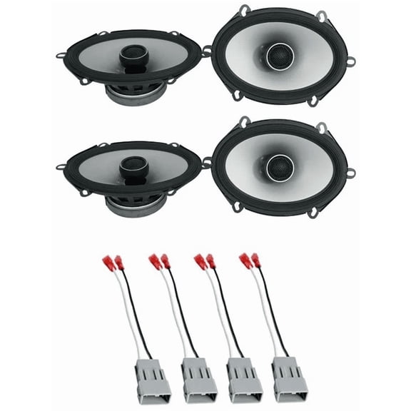 Alpine S2-S68 6x8" Front+Rear Speaker Fit 1997-1998 Ford Expedition + Harness