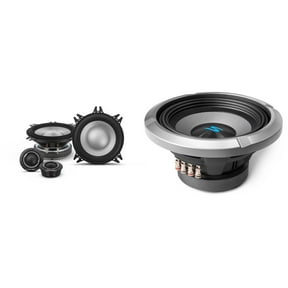 Alpine S2-W8D4 8" S-Series Dual 4 Ohm Car Subwoofer & S2-S40C Next-Generation S-Series 4" Component 2-Way Speaker Set