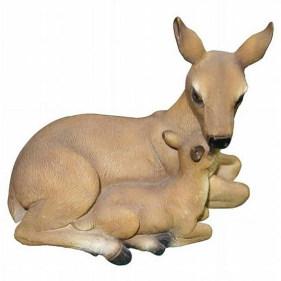 Alpine SLV288HH 6 inch Deer & Fawn Statue