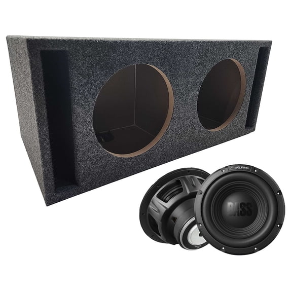 Alpine SPL Bass Labyrinth Ported Dual 12" W12S4 Loaded Subwoofer Sub Box Enclosure 500W RMS 4 Ohm