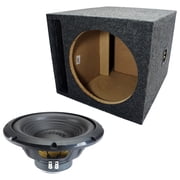 Alpine SPL Bass Labyrinth Vented Single 12" W12S4 Loaded Subwoofer Sub Box Enclosure 250W RMS 4 Ohm