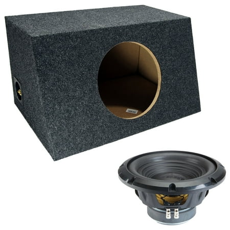 Alpine Slanted Hatchback Sealed Single W10S4 10" Loaded Subwoofer Sub Box Enclosure 250W RMS 4 Ohm