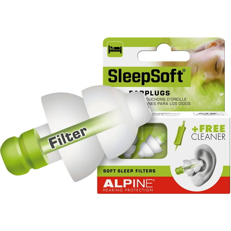Alpine SleepSoft Sleeping Earplugs - Ultra Soft Filter for Side