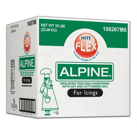 Alpine Soy Flex Emulsified Vegetable Shortening For Icings, 50 Pounds