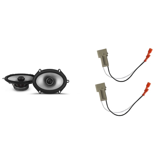 Alpine Speakers 6X8 inch for Ford F-250/F-350/F-450/F-550 1999-2004 Upgrade Kit - 2 Pack of S2 Series with Harness, Coaxial Car Audio Front Door or Rear Door or Side Panel Speaker S2-S68