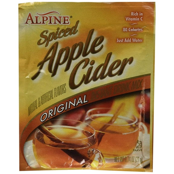 Alpine Spiced Cider Original Apple Flavor Drink Mix , 60 Packets of 0.74-Ounce