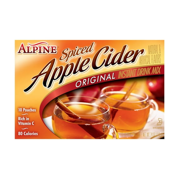 Alpine Spiced Cider Original Drink Mix, Apple Flavor (Pack of 12)
