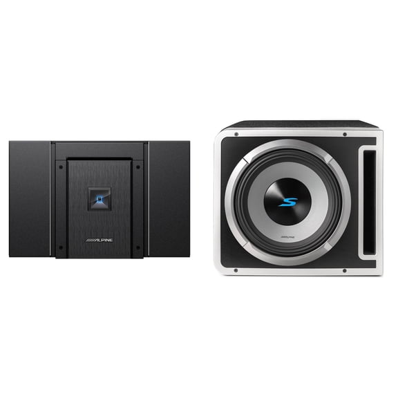 Alpine Status HDA-V90 Hi-Res 5-Channel Amplifier & S2-SB12V 12" Ported Loaded Enclosure Bundle