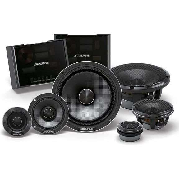 Alpine Status HDZ-653 600W Hi-Res 6-1/2" (16.5cm) 3-Way Component Speaker Set