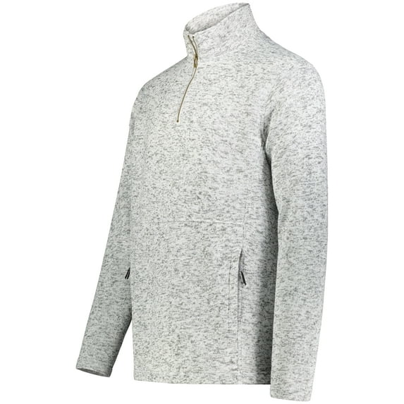 Holloway 223540.R12.2XL Alpine Sweater Fleece 0.25 Zip Pullover, Silver Heather - 2XL
