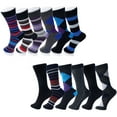 thumbnail image 1 of Alpine Swiss 12 Pack Mens Cotton Dress Socks Mid Calf Argyle Pattern Solids Set, 1 of 3