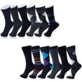thumbnail image 1 of Alpine Swiss 12 Pack Mens Cotton Dress Socks Mid Calf Argyle Pattern Solids Set, 1 of 3